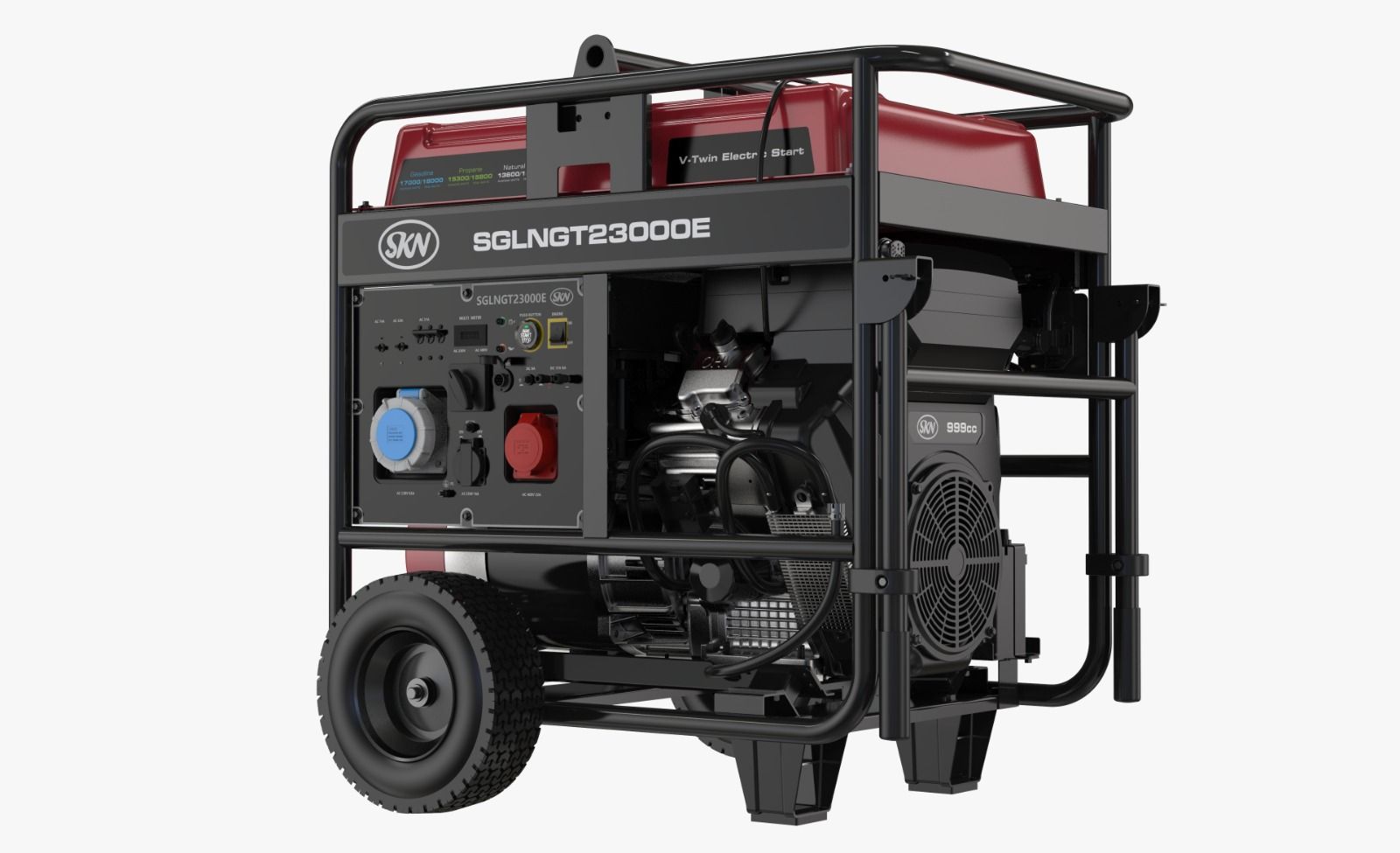 ژنراتور برق SKN SGLNGT23000E سه گانه سوز 17kw